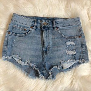 H & M Divided Mid-Rise Medium Wash Denim Shorts